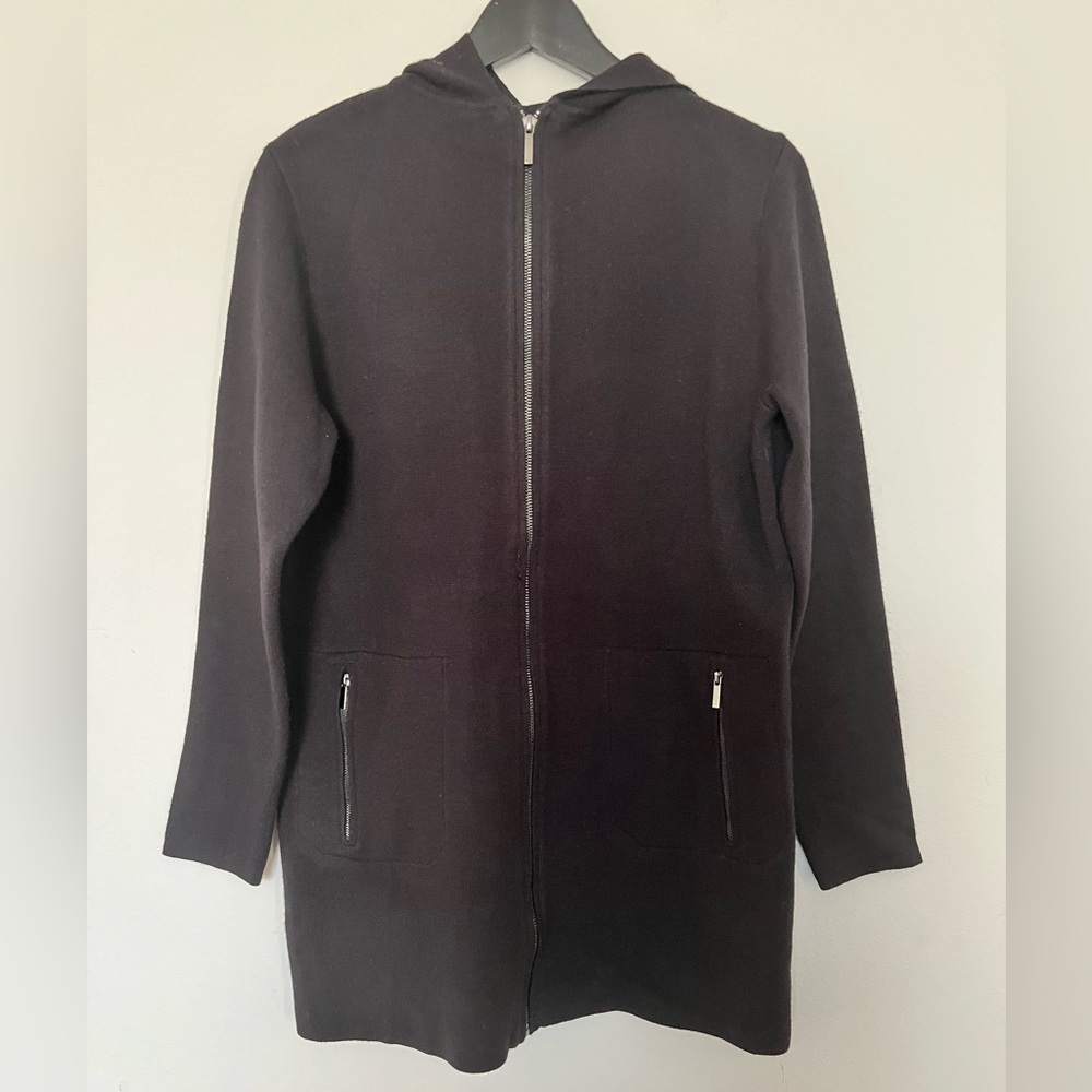 Cynthia Rowley Active black zip cardigan sweater